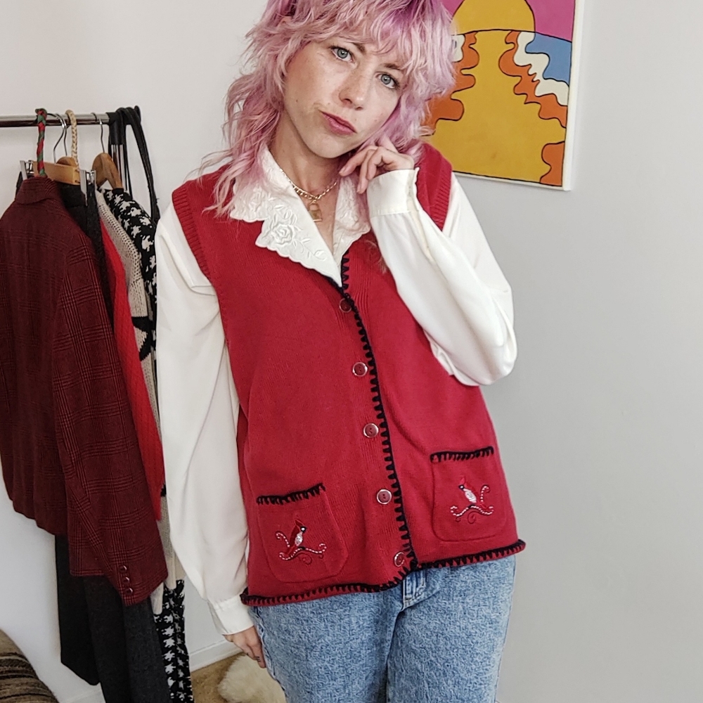 Vintage Cardinal Sweater Vest